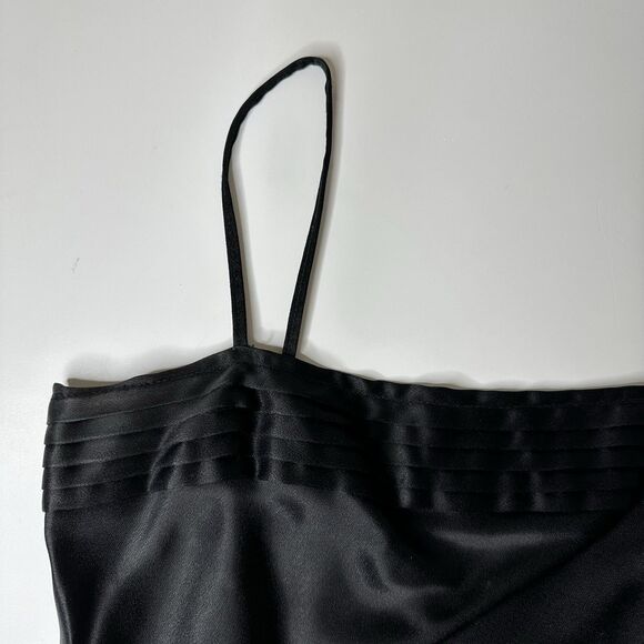 Vtg Fritzi Cami Tank Top Womens Sz M Black Spaghetti Strap Basic Layering READ - Picture 5 of 10